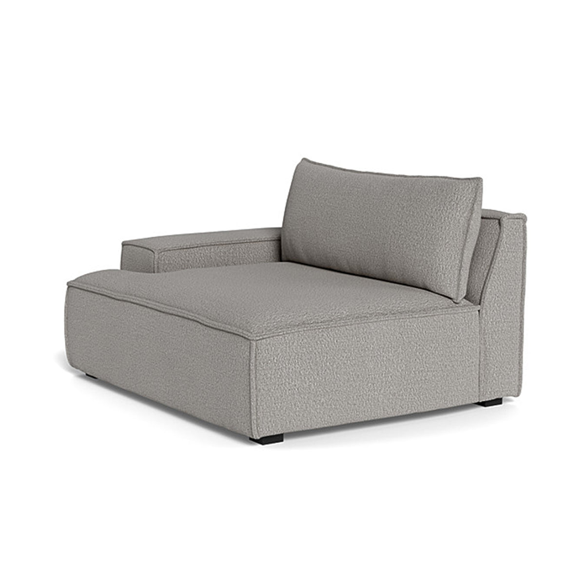 Daphne Boucle 1-Seater Left Arm Modular Sofa - Modern Compact Loveseat for Small Spaces, Apartments & Cozy Living Rooms