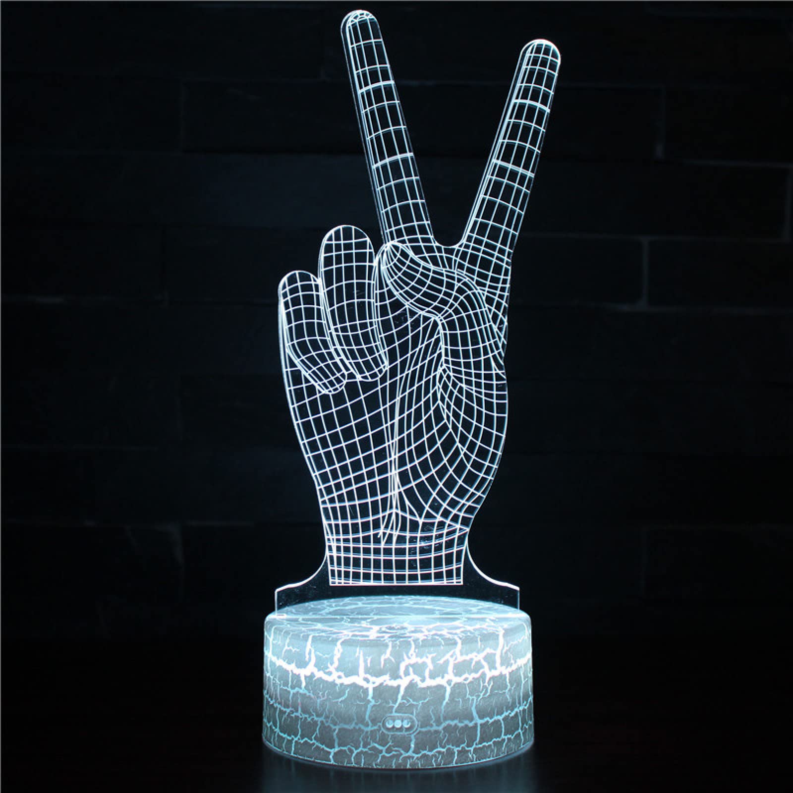 3D Optical Illusion Night Light - Victory 3D Table Lamp for Kids Room, Birthday Gift, Creative LED Color Changing Night Light with Touch Control (Black Base) - Perfect for Bedroom Decor, Children's Nightlight, and Unique Gift Ideas