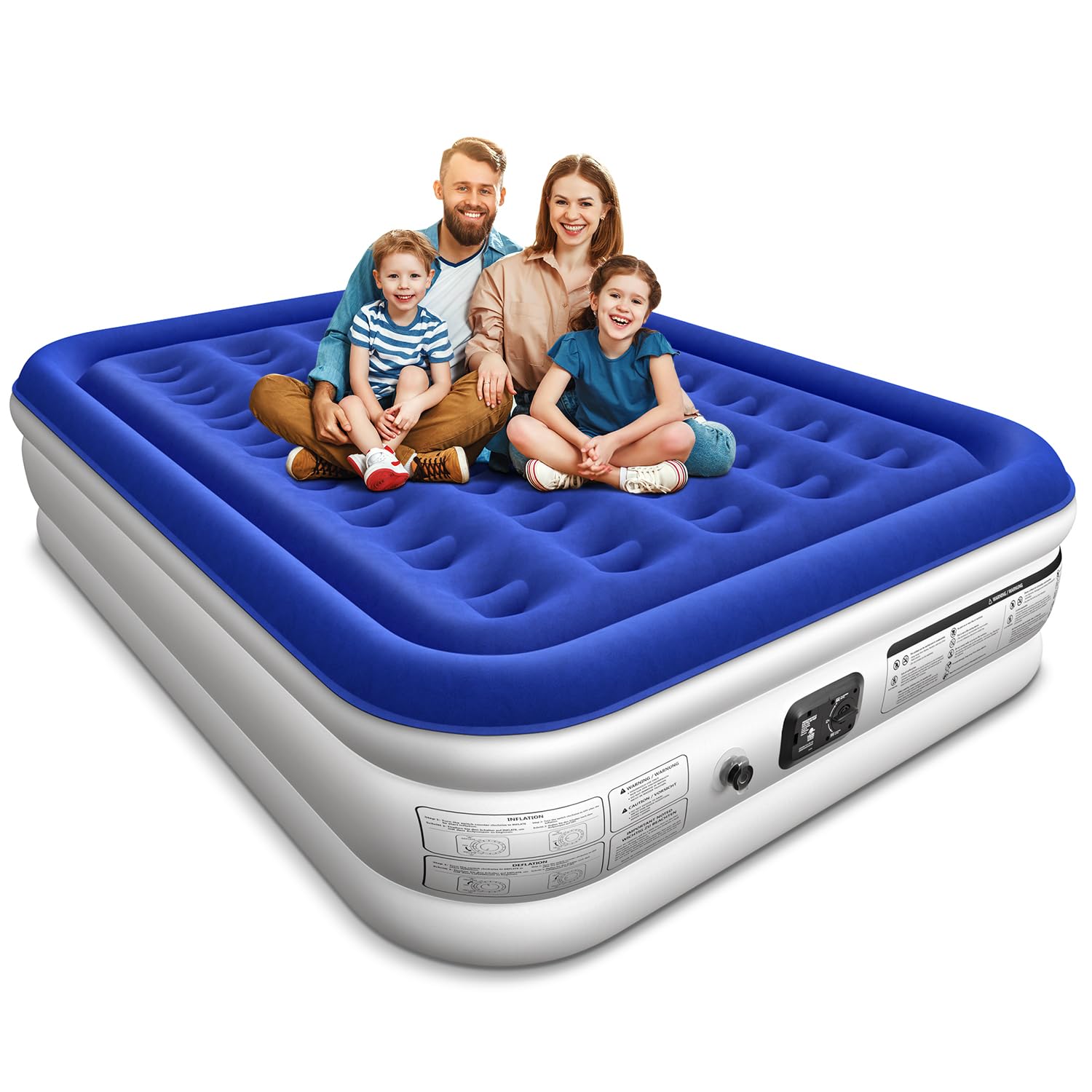 **Queen Size Air Mattress with Built-in Pump - 16