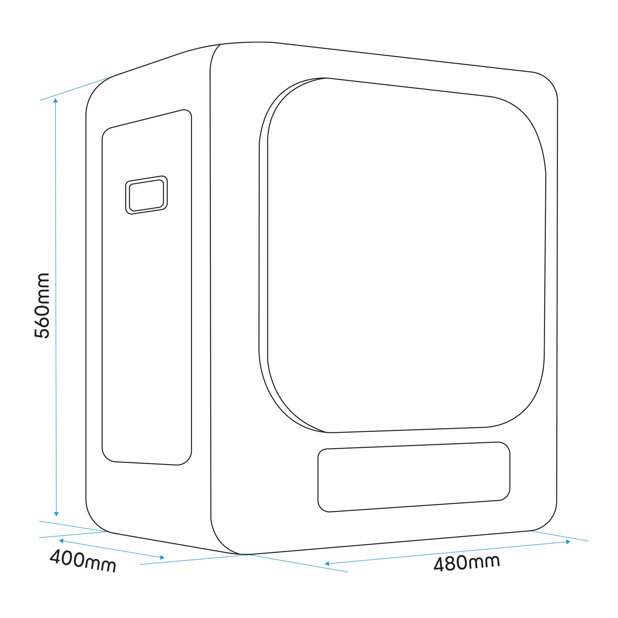 Baridi Mini Tabletop Tumble Dryer with Digital Controls - 2.5kg Capacity Compact Laundry Dryer for Small Spaces - Includes Wall Mounted Brackets (Model DH229) - Perfect for Apartments, Dorms, RVs & Tiny Homes