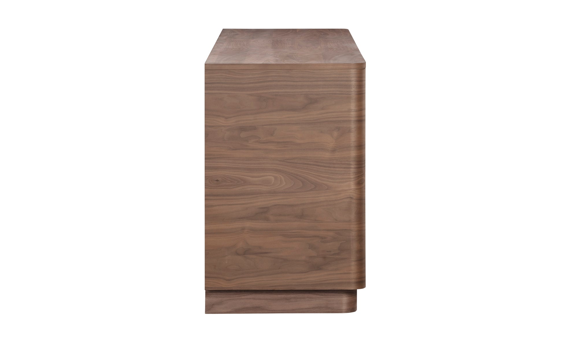 Modern Roundoff Sideboard with Walnut Finish - Stylish Storage Cabinet for Living Room, Dining Room & Entryway