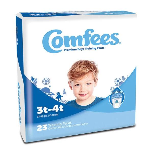 Comfees Boys Training Pants - Size 3T 4T - Soft & Absorbent - Day & Night Potty Training Underwear for Toddlers