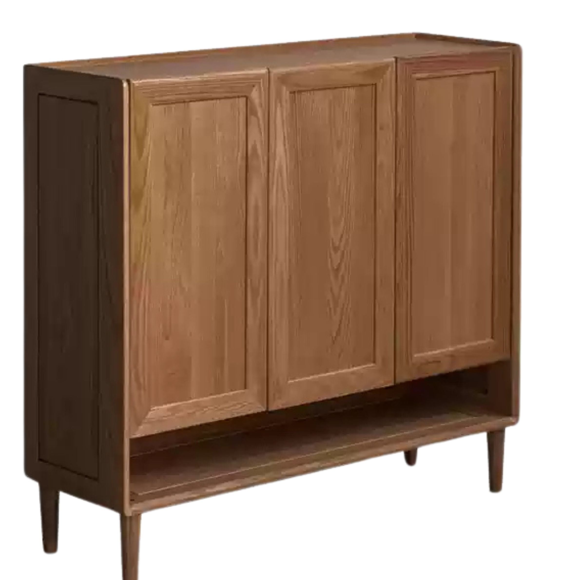 Solid Oak Wood Shoe Storage Cabinet - Organize Entryway & Closet - Rustic Home Decor Shoe Rack for Hallway, Bedroom, or Mudroom