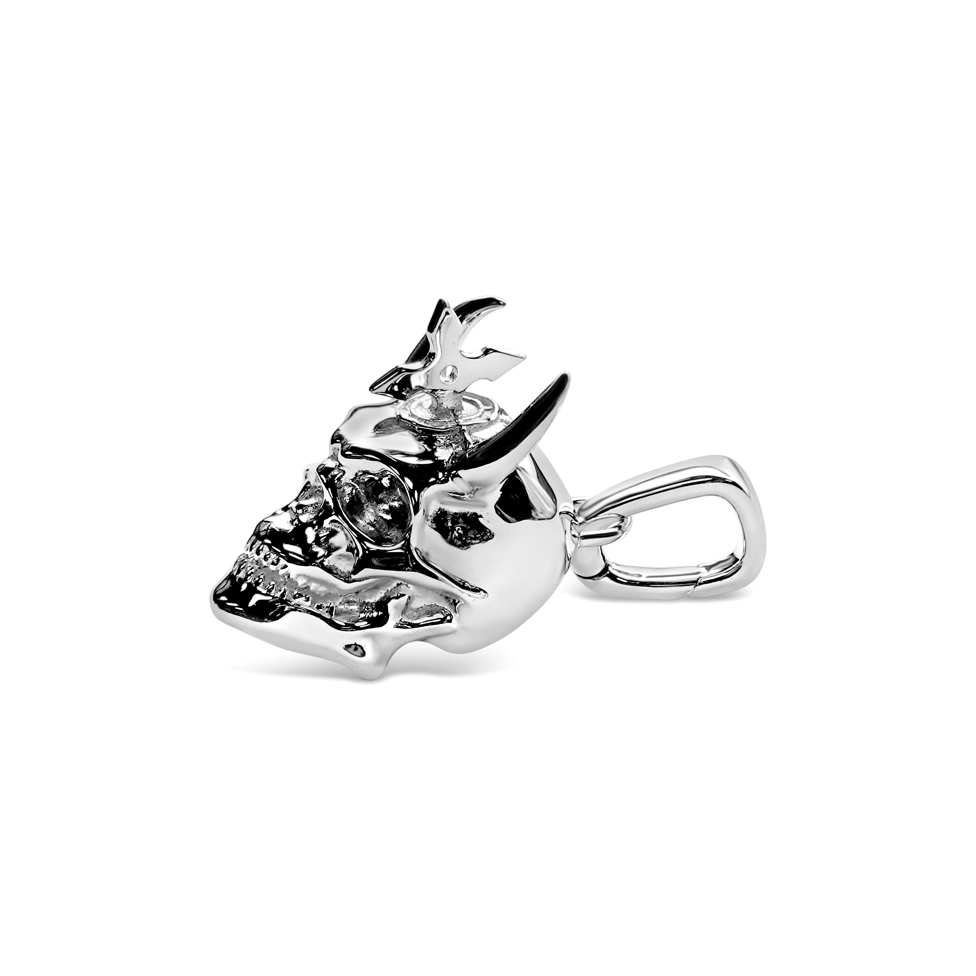 Micro Shuriken Through Skull Pendant - .925 Sterling Silver Gothic Jewelry for Men & Women | Perfect for Punk, Rock, and Alternative Fashion Styles