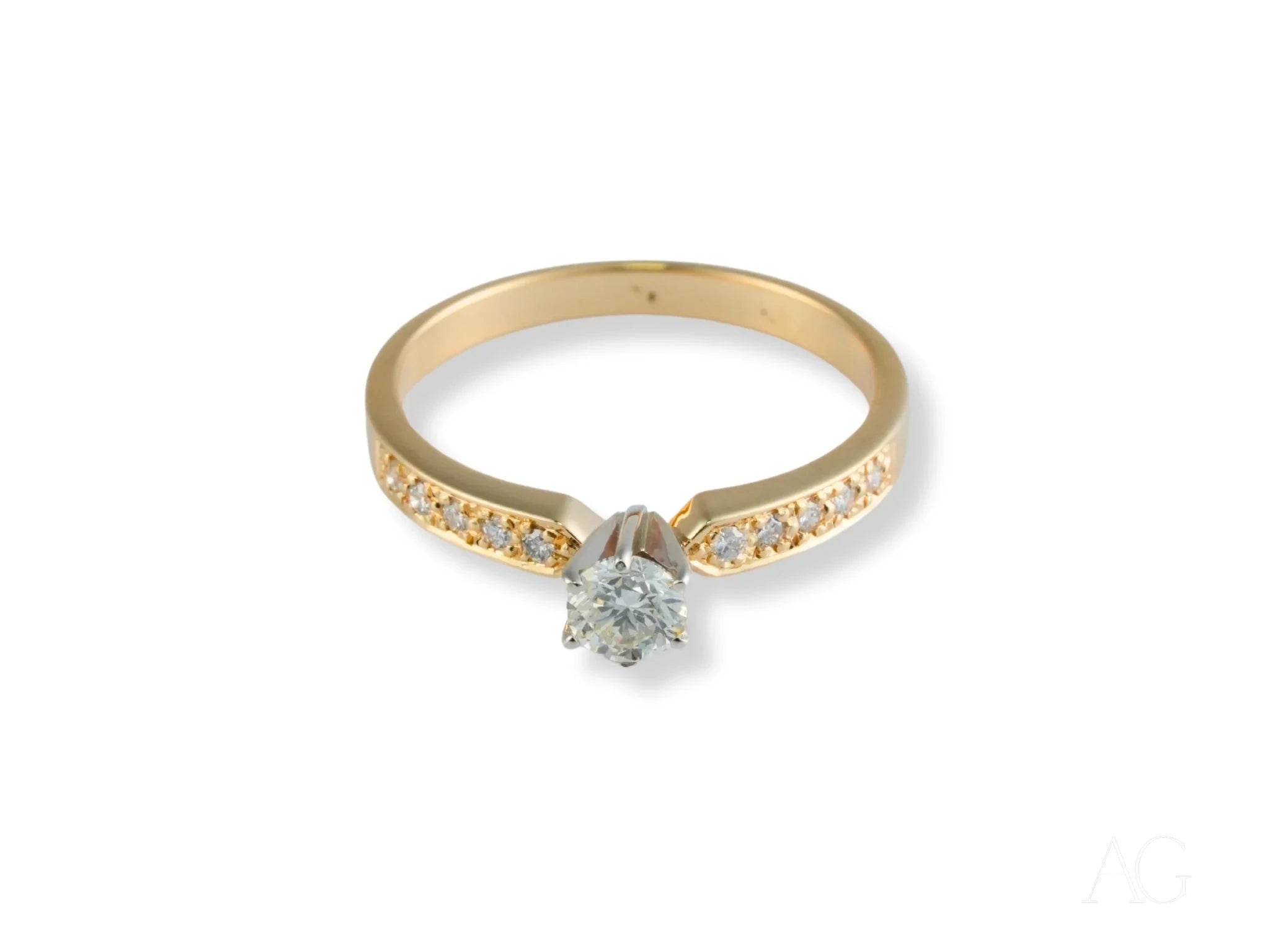 Golden Promise Engagement Ring - 14K Solid Gold Wedding Band for Women, Classic & Elegant Bridal Jewelry - Perfect for Proposals, Anniversaries & Special Occasions