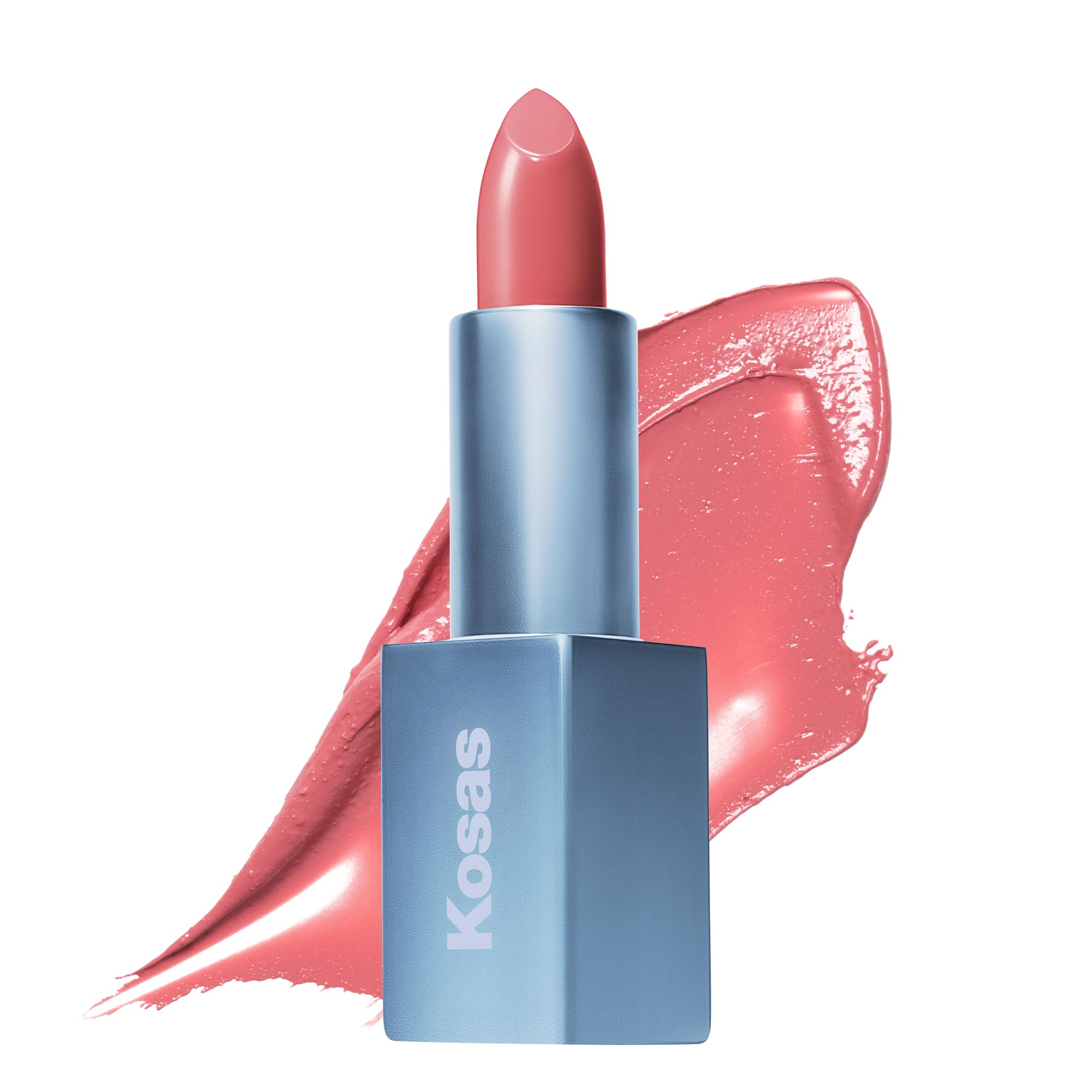 Kosas Weightless Lip Color - Nourishing Satin Lipstick with Clean Formula | High Impact, Comfy Feel & Soft Finish | Perfect for Everyday Wear & Beach Outings