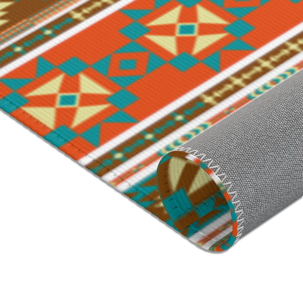 Southwest Aztec Print Area Rugs - Non-Slip Boho Chic Tribal Design Rug for Living Room, Bedroom & Dorm Decor