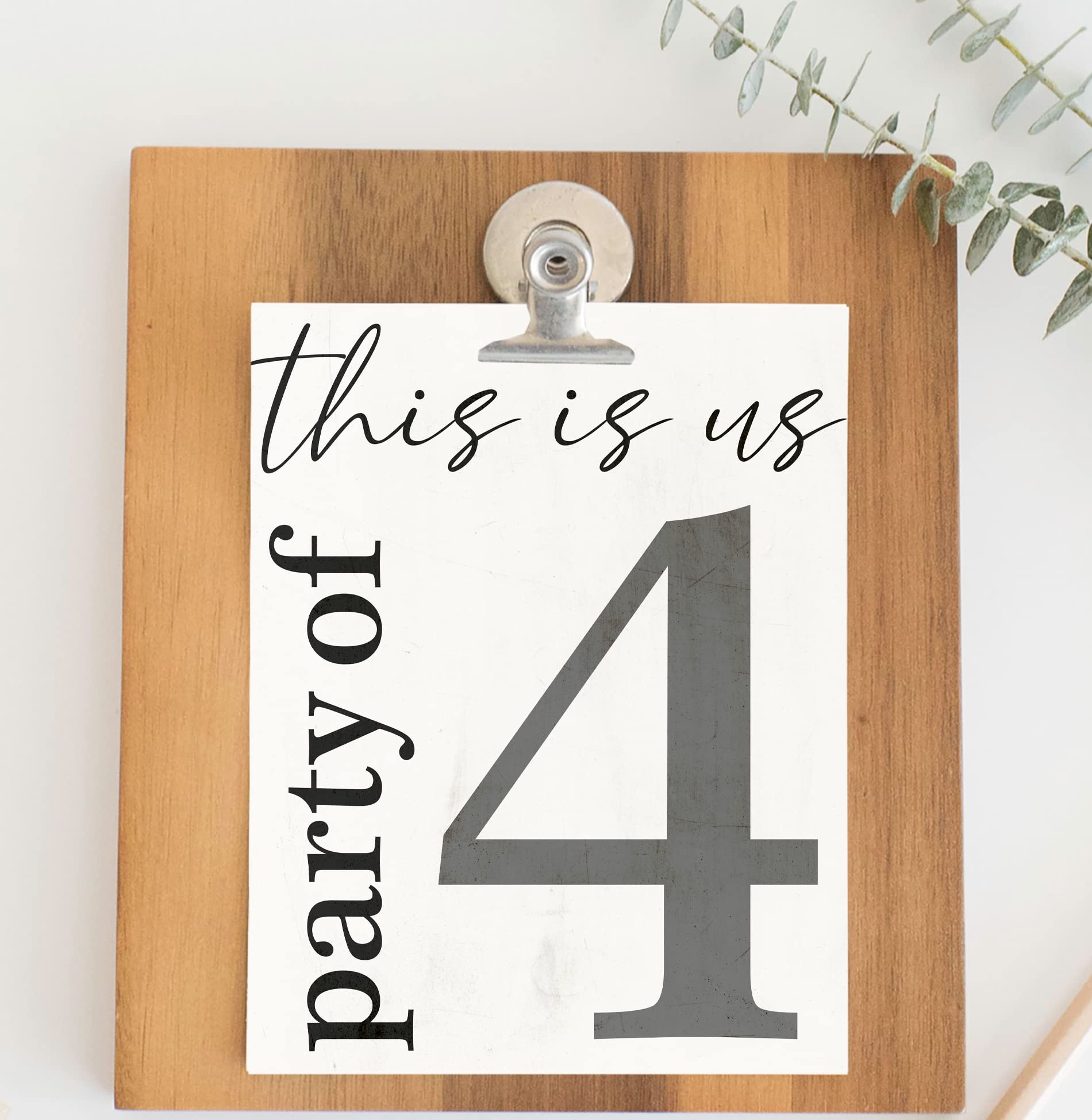 Custom Personalized Family of 4 Poster Print - Farmhouse Style Home Sign - Unframed Modern Wall Art Decor (8
