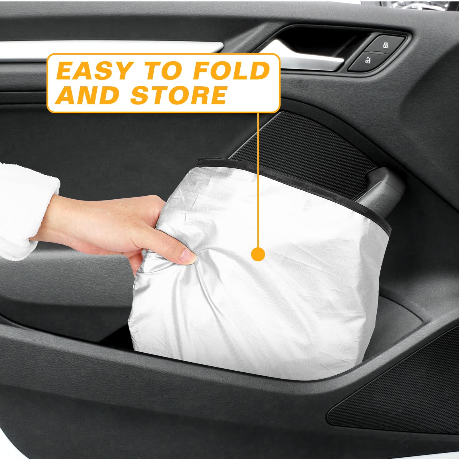 Fiat 500X Car Windshield Sunshade - 240T Durable UV Protection Sun Visor (64