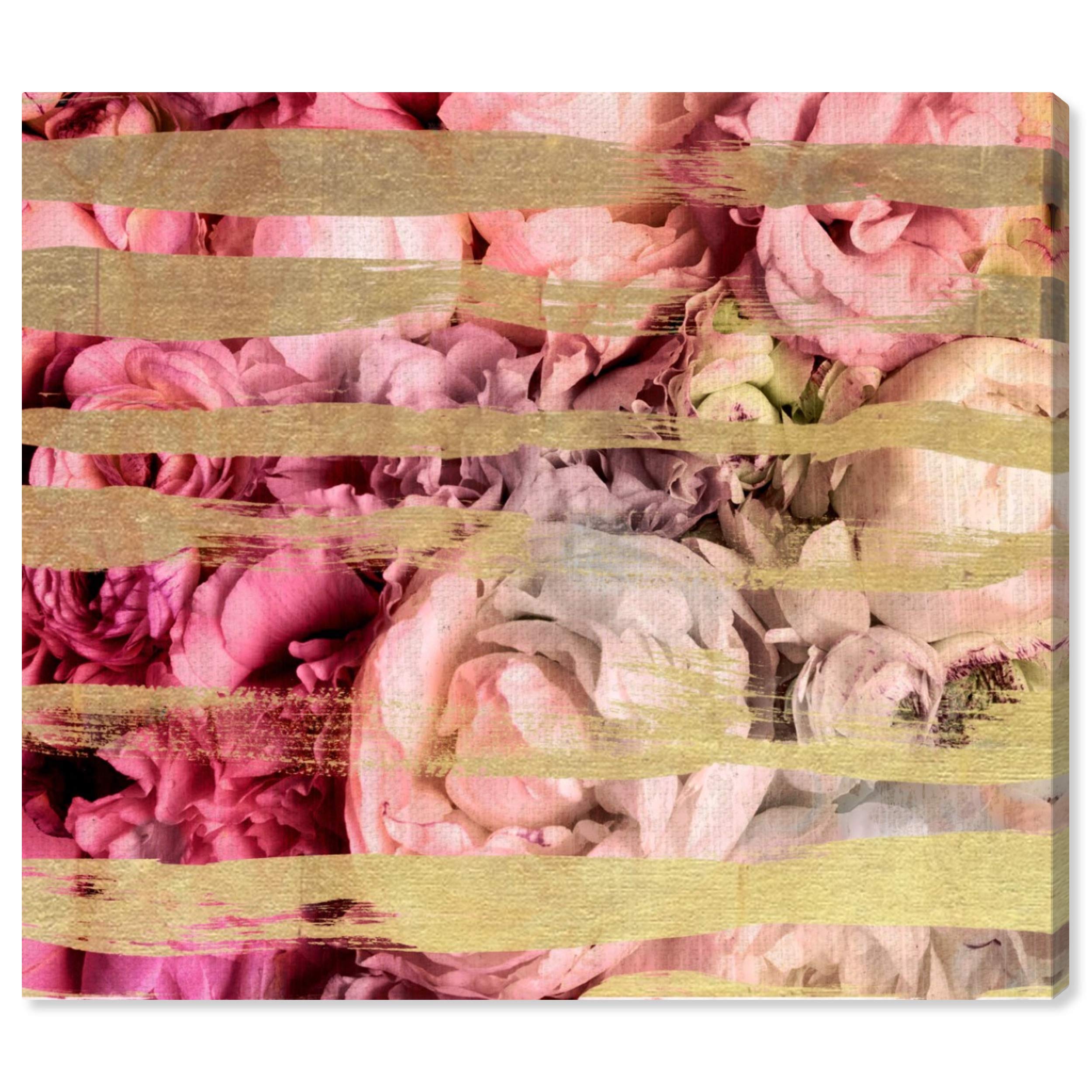 Abstract Wall Art Canvas Print 'Fields of Rose' - 16