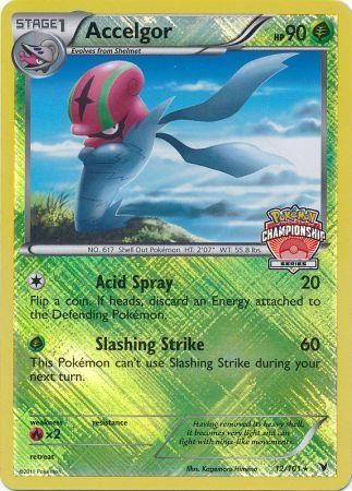 Accelgor (12/101) Championship Promo Card - Black & White: Noble Victories Pokemon TCG - Collectible Trading Card for Battles & Tournaments