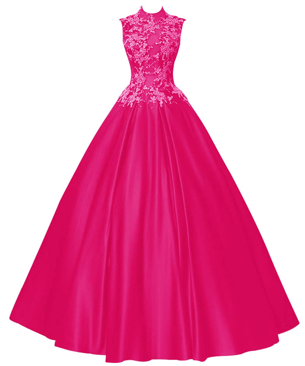 Elegant Long Prom Dress for Quinceanera - Princess Evening Gown with Halter Neckline & Sleeveless Satin Design | Perfect for Homecoming, Formal Dances & Special Occasions