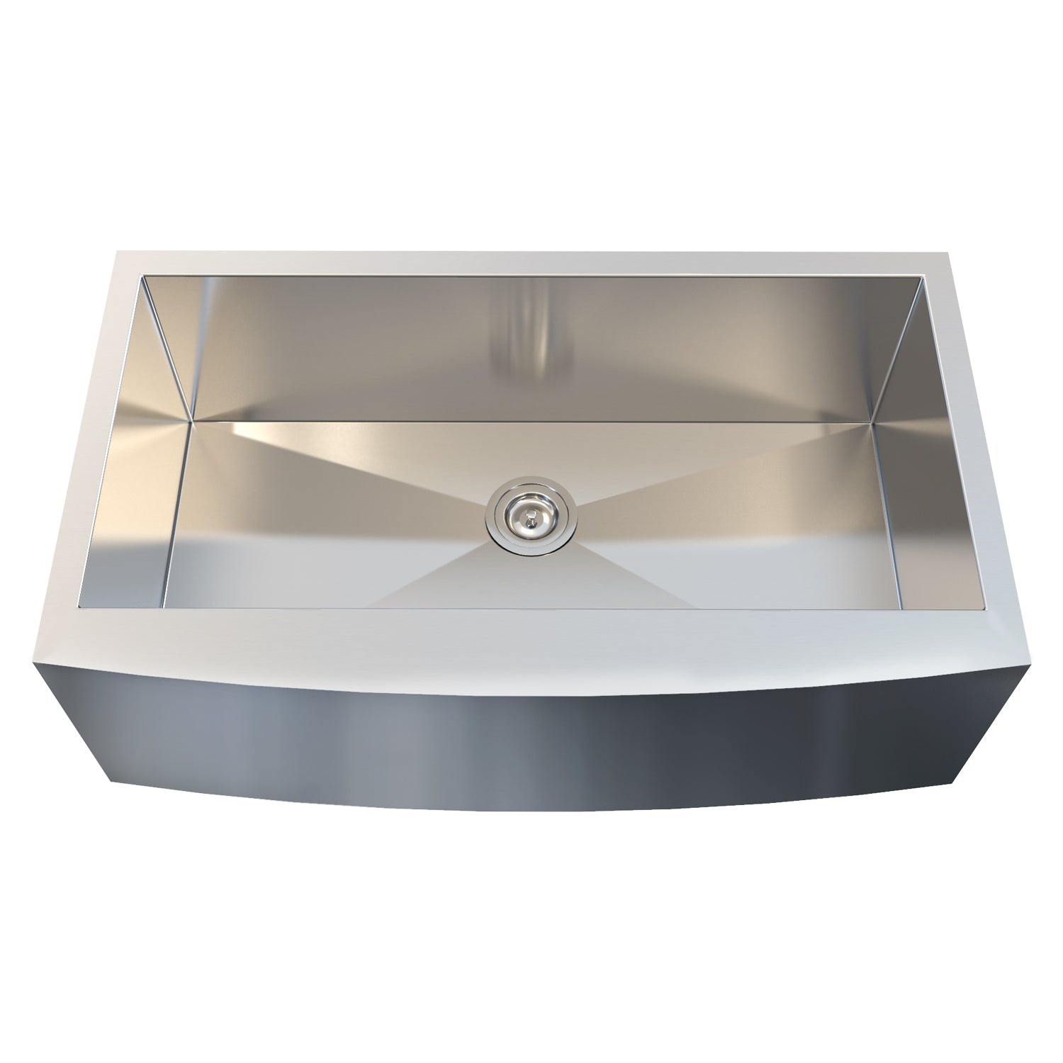 DAX Farmhouse Single Bowl Kitchen Sink - 36 x 21 x 10 Inch Stainless Steel Sink with Brushed Finish, 18 Gauge Heavy Duty, Undermount or Drop-In Installation - Perfect for Modern Farmhouse, Rustic, and Contemporary Kitchen Designs (Model KA 3621R10)