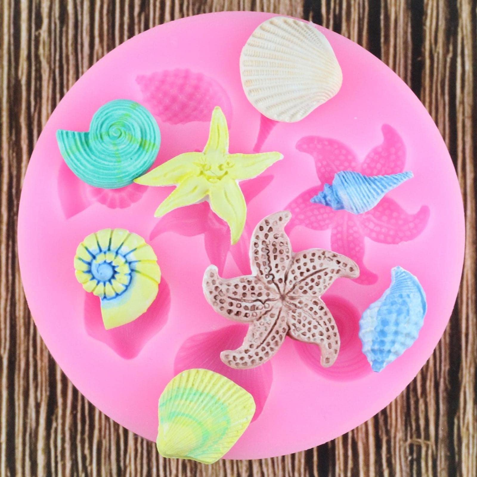Premium Silicone Chocolate Molds Set - DIY Sea Creatures (Conch, Starfish, Shell) for Cake Decorating, Fondant, Candy & Polymer Clay - Perfect for Birthday Parties, Baking Crafts & Home Kitchen Use