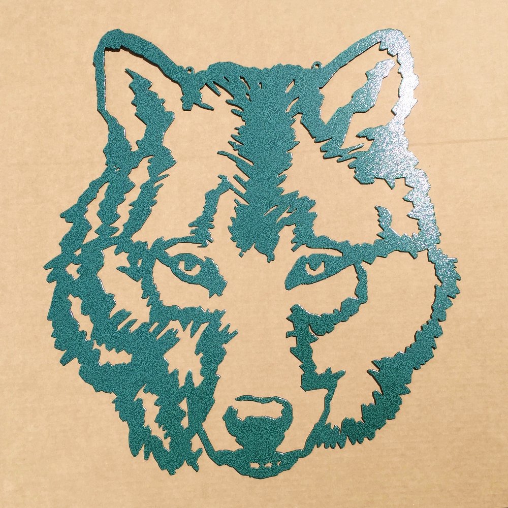 Wolf Metal Wall Art - Handcrafted Steel Decor for Home & Office - Perfect for Living Room, Bedroom, or Cabin Decor