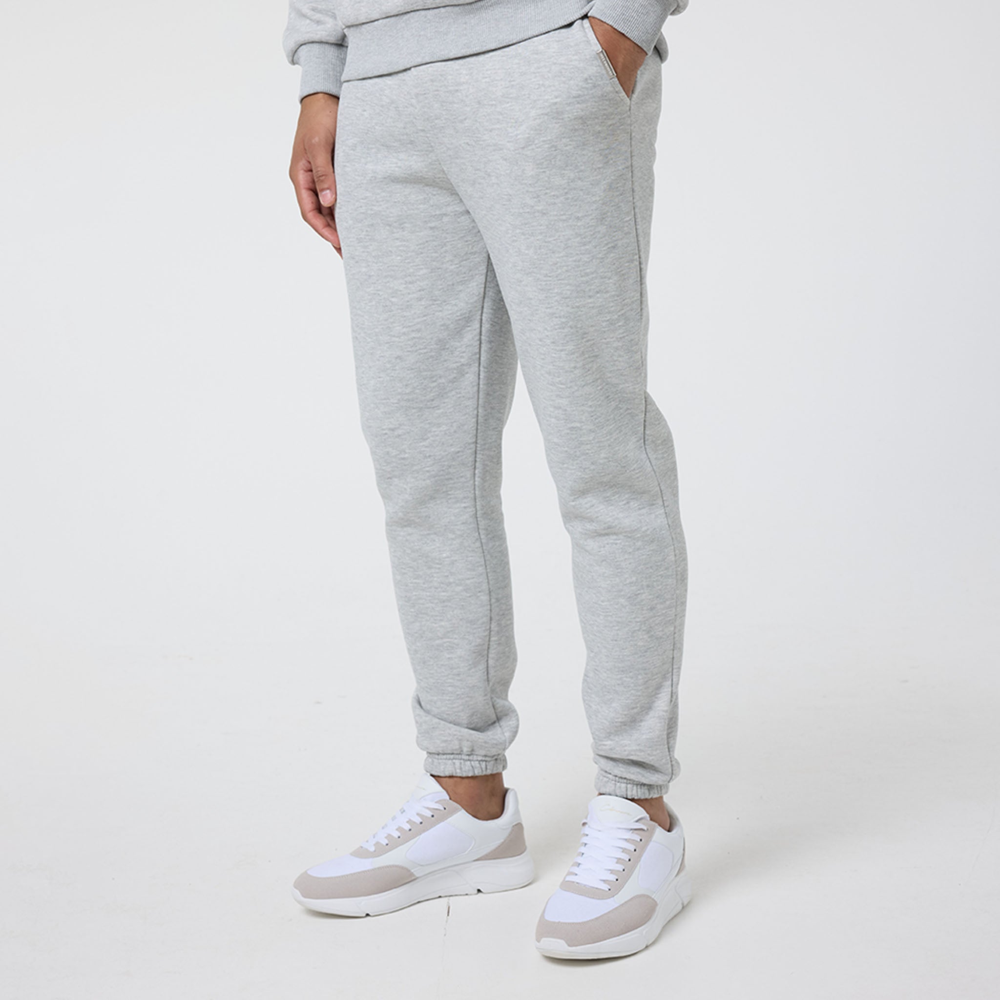 Relaxed Fit Tracksuit Set for Men & Women | Soft Grey Marl Jogging Suit - Perfect for Gym, Lounge & Casual Outfits