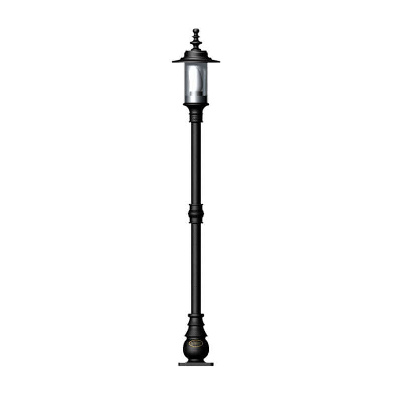 Betley 1Lt Cast Iron Lamp Post - Outdoor Garden Lighting for Pathways, Driveways & Porches