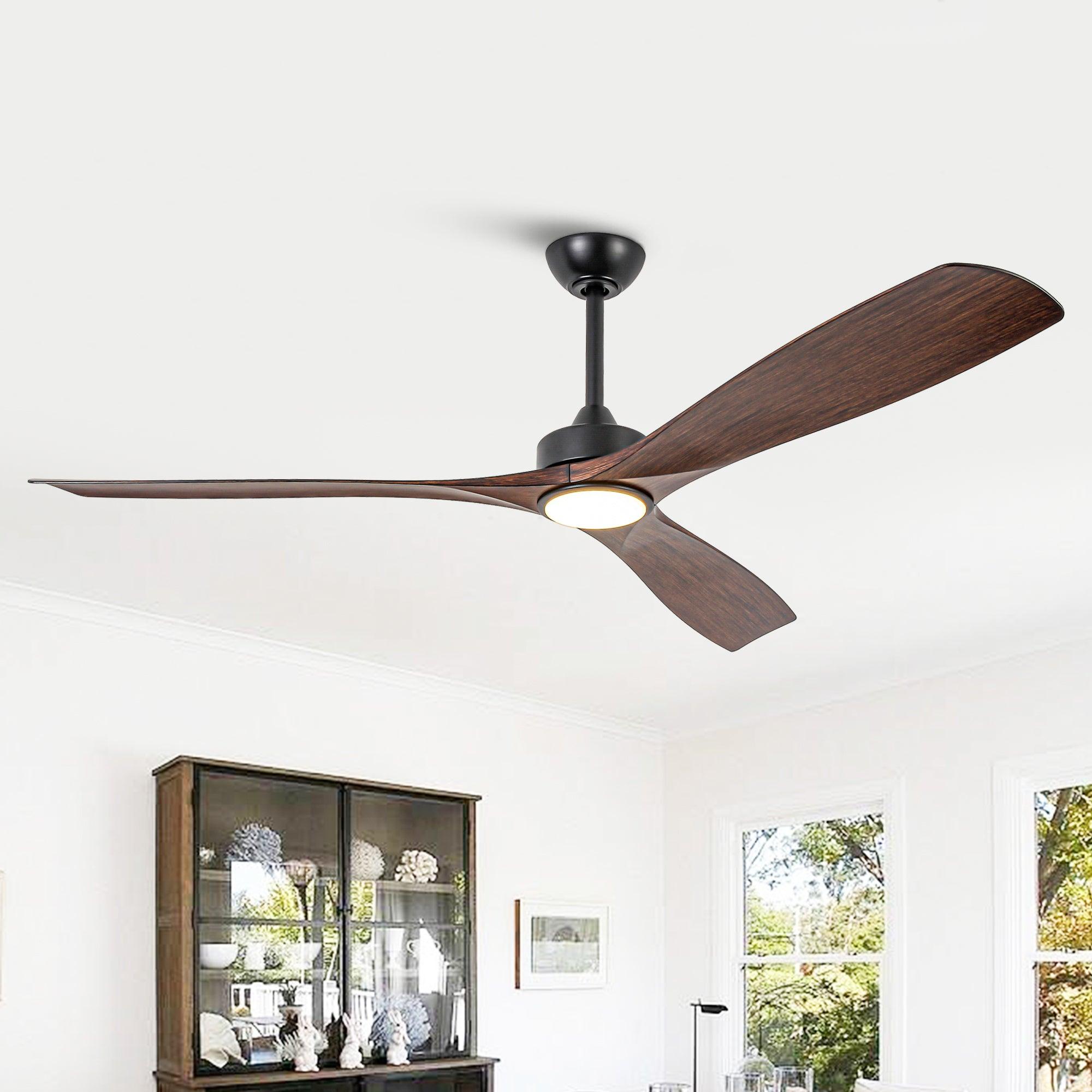 60 Inch Alexi DC Motor Modern Ceiling Fan with LED Light and Remote Control - Perfect for Living Room, Bedroom, and Office Spaces