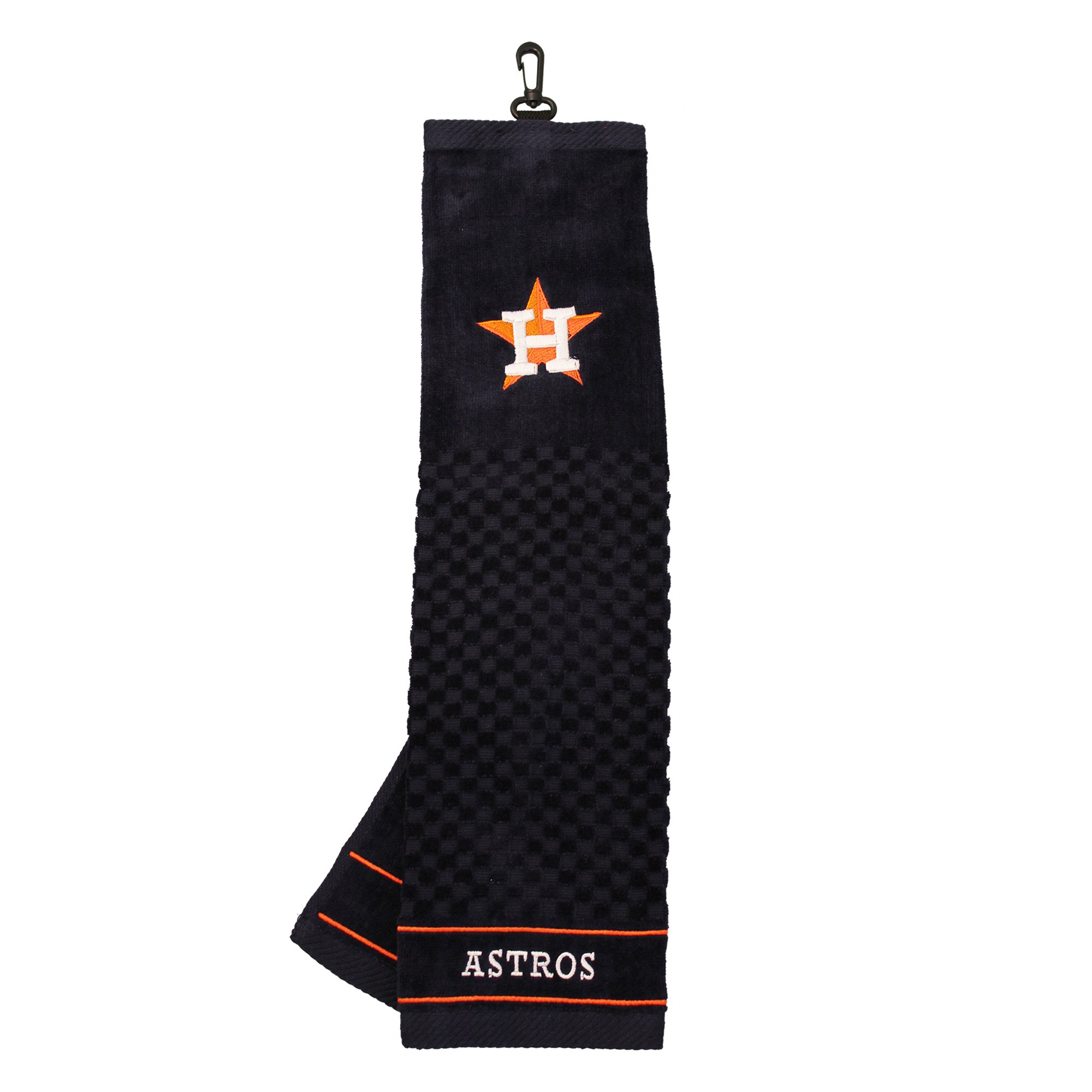 Houston Astros Embroidered Golf Towel - Checkered Scrubber Design with Official MLB Logo - Perfect for Golf Courses, Clubhouses & Sports Fan Gifts