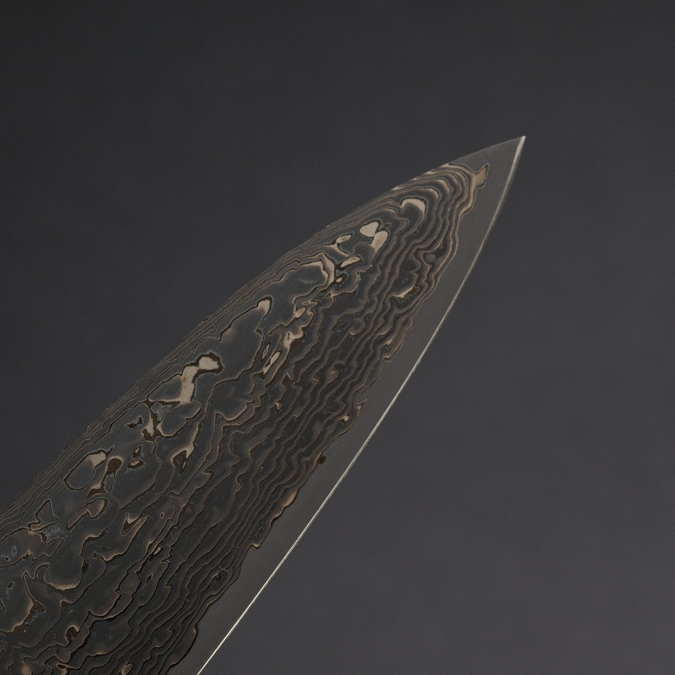 Premium Hitohira FJ SG2 Nickel Damascus Black Gyuto 210mm Japanese Chef Knife with Linen Micarta Handle - Perfect for Sushi, Meat Slicing & Professional Kitchen Use