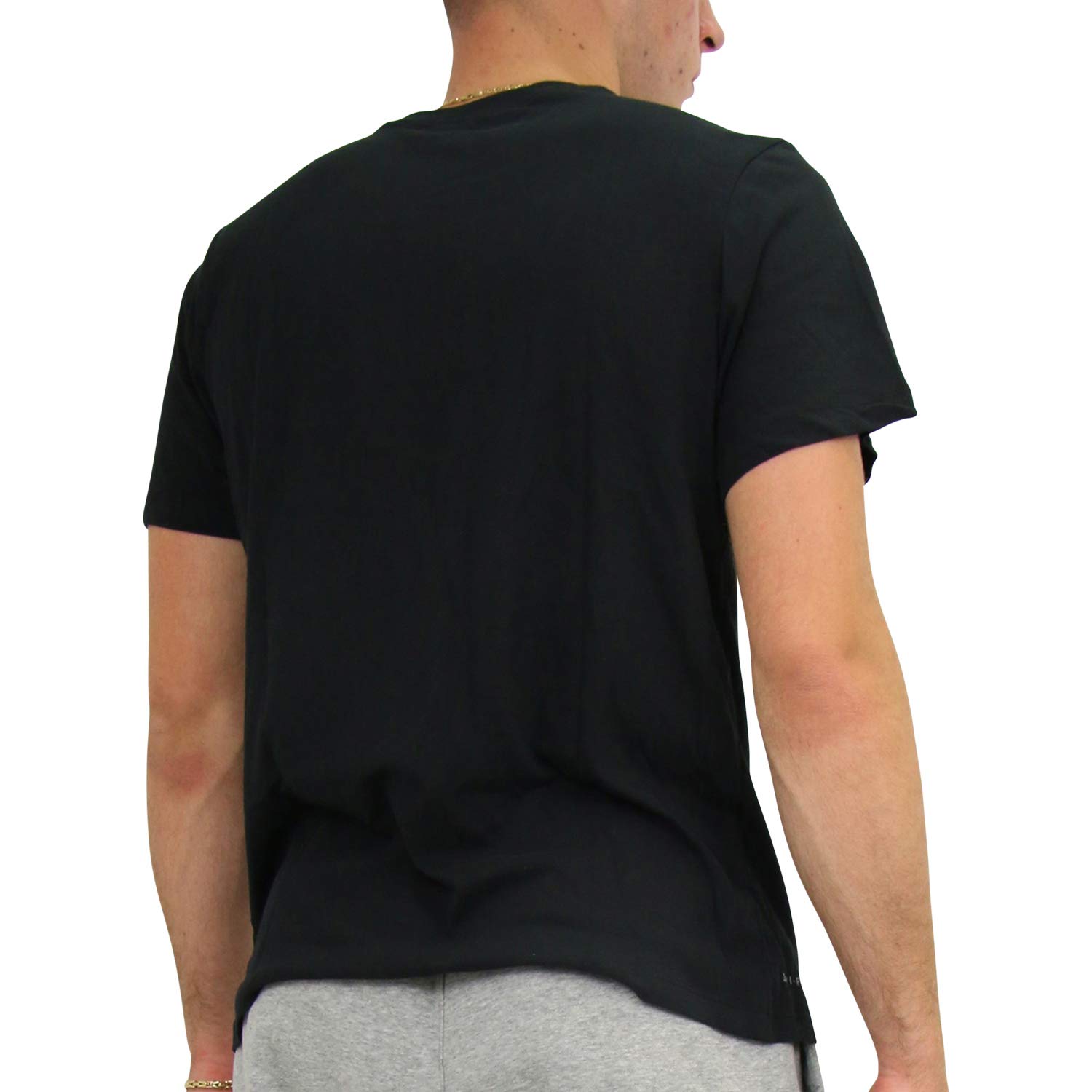 Michael Jordan Jumpman Dri-FIT Short Sleeve Crew Neck T-Shirt for Men - BQ6740-010 - Size 2XL - Black/White - Basketball, Gym & Casual Wear