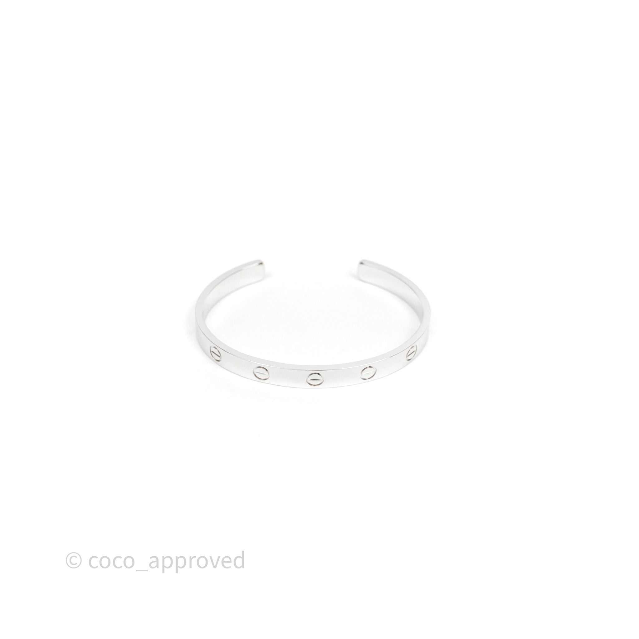 Cartier Love Bracelet Open Classic Model in 18K White Gold - Luxury Jewelry for Women, Anniversary & Wedding Gifts, Everyday Elegance