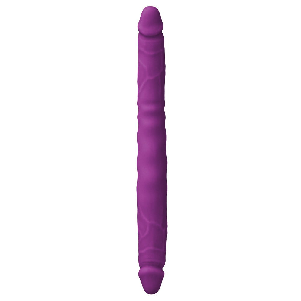 12-Inch Double Ended Dildo for Couples - Colours Dual Pleasure Vibrating Silicone Toy - Perfect for Partner Play & Solo Use