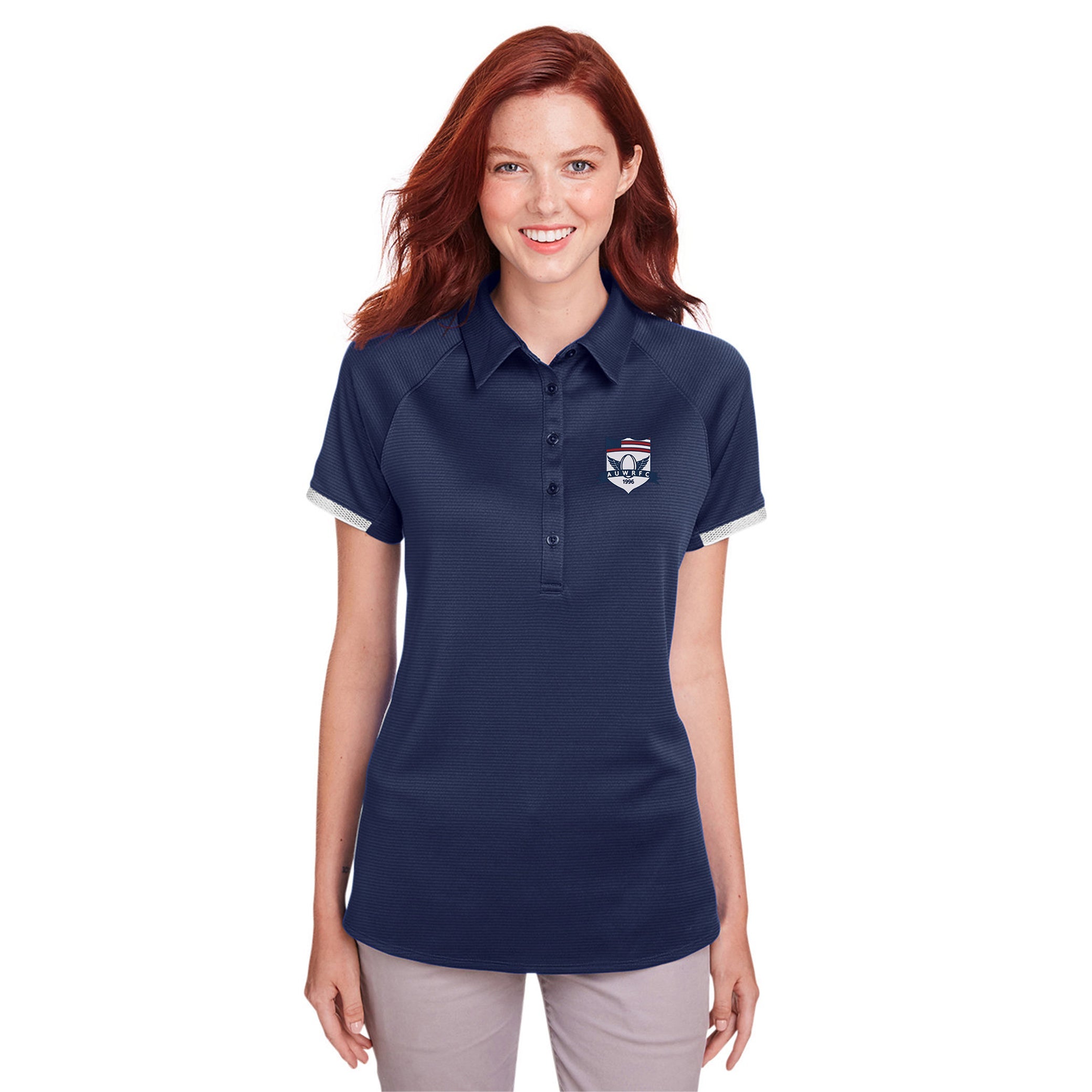 American University WRFC Women's Rival Polo Shirt - Comfortable Cotton Jersey for Rugby Fans, Team Sports & Casual Wear