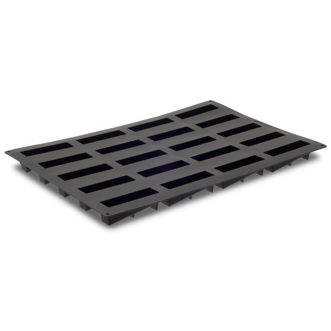 Pavoflex Silicone Twisted Rectangle 20 Forms - Non-Stick Baking Molds for Cakes, Desserts & Chocolates - Perfect for Home Baking, Party Treats & DIY Candy Making