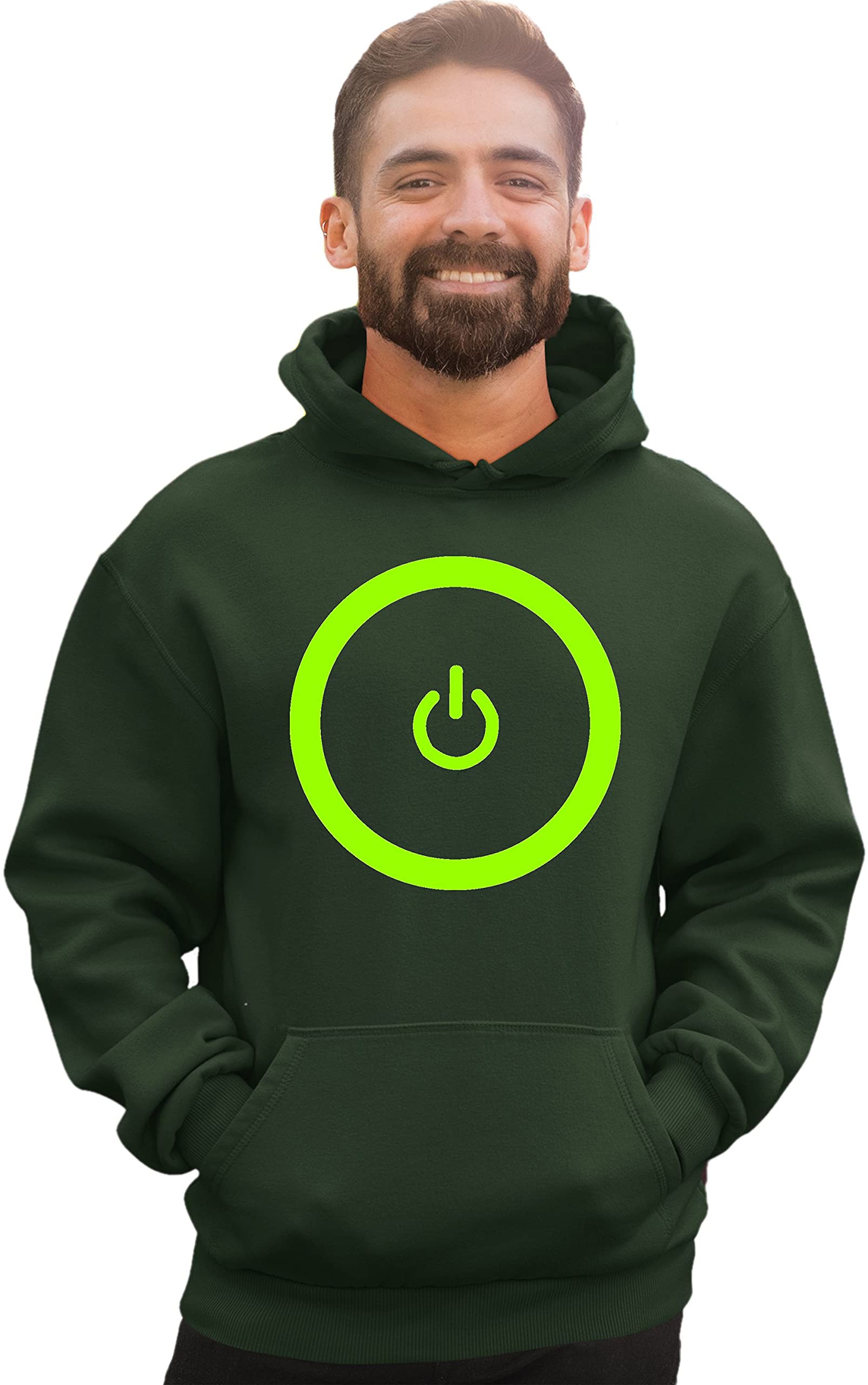 Go All Out Gaming Power Button Gamer Pride Hoodie - Unisex Pullover Sweatshirt for Men & Women | Perfect for Esports, Gaming Conventions & Casual Wear