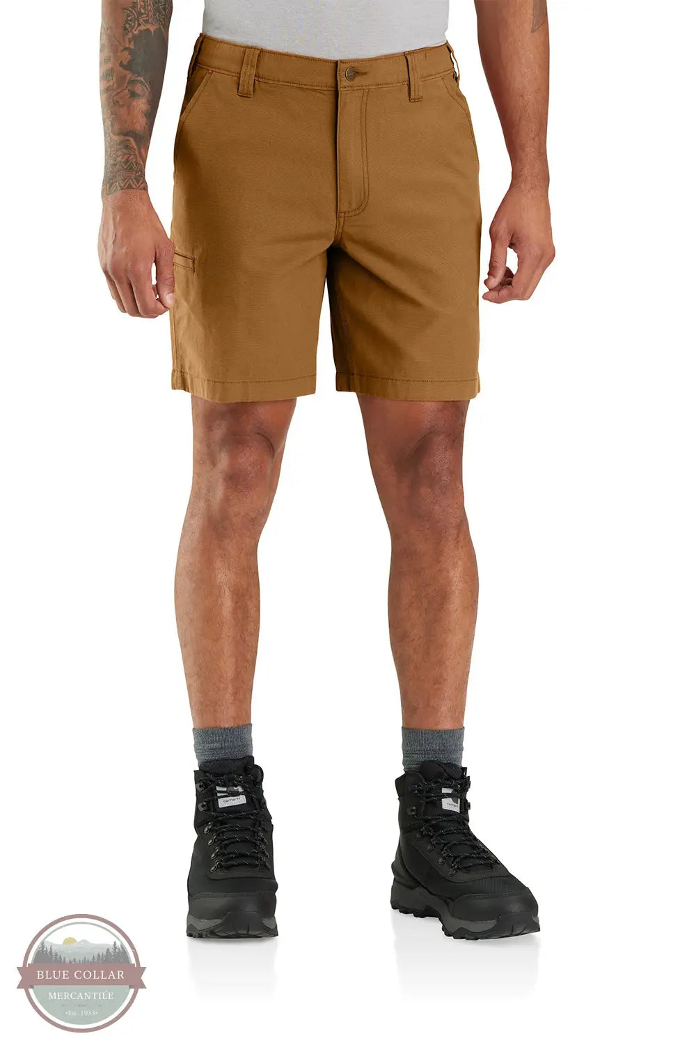 Durable Relaxed Fit Canvas Work Shorts for Men - Comfortable & Rugged Outdoor Workwear for Construction, Gardening & Hiking