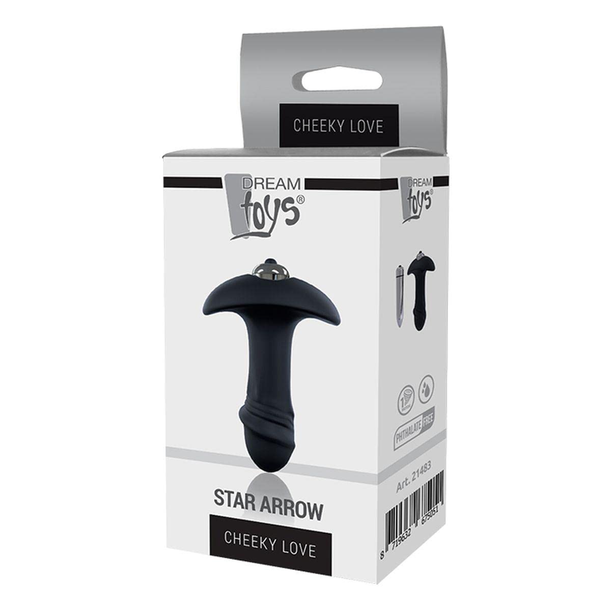 Dream Toys Cheeky Love Anal Plug - Black, One Size - Premium Silicone Butt Plug for Beginners & Advanced Users - Perfect for Couples Play & Solo Pleasure