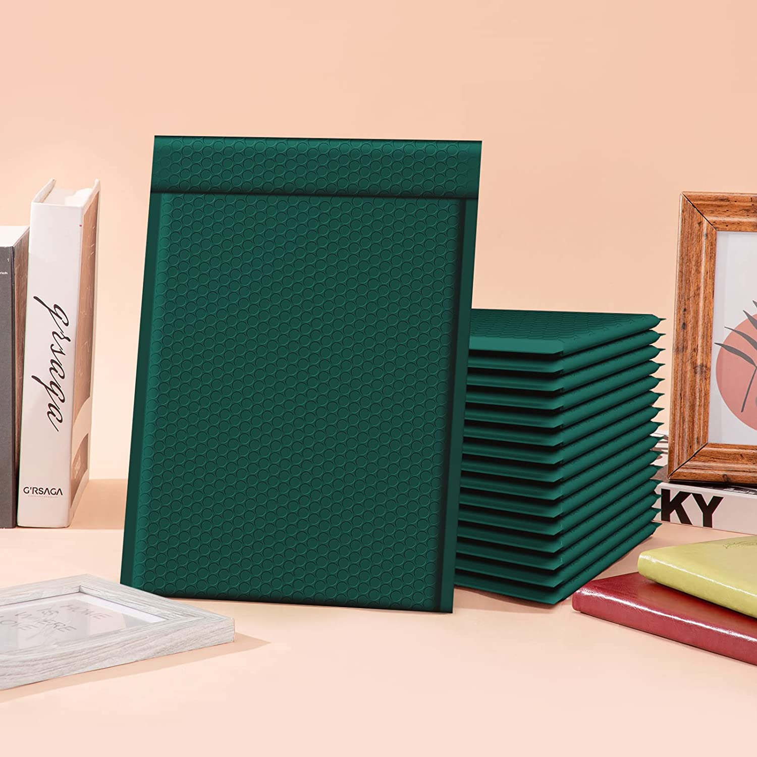 10.5x16 Inch Bubble Mailer Padded Envelope - Waterproof & Tear-Resistant Shipping Bags for Ecommerce, Small Business & Online Sellers (Forest Green) - Perfect for Shipping Jewelry, Books, Cosmetics & Small Items