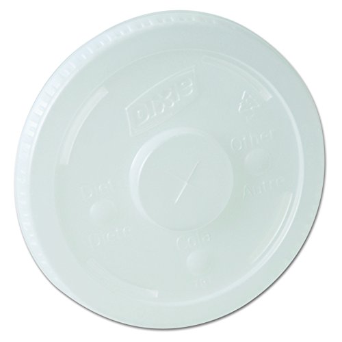 Dixie 12-21 oz Clear Plastic Cold Cup Lids - 1,200 Count (100/Sleeve, 12 Sleeves/Case) by GP PRO - Perfect for Iced Coffee, Smoothies & Cold Beverages at Cafes, Restaurants & Events