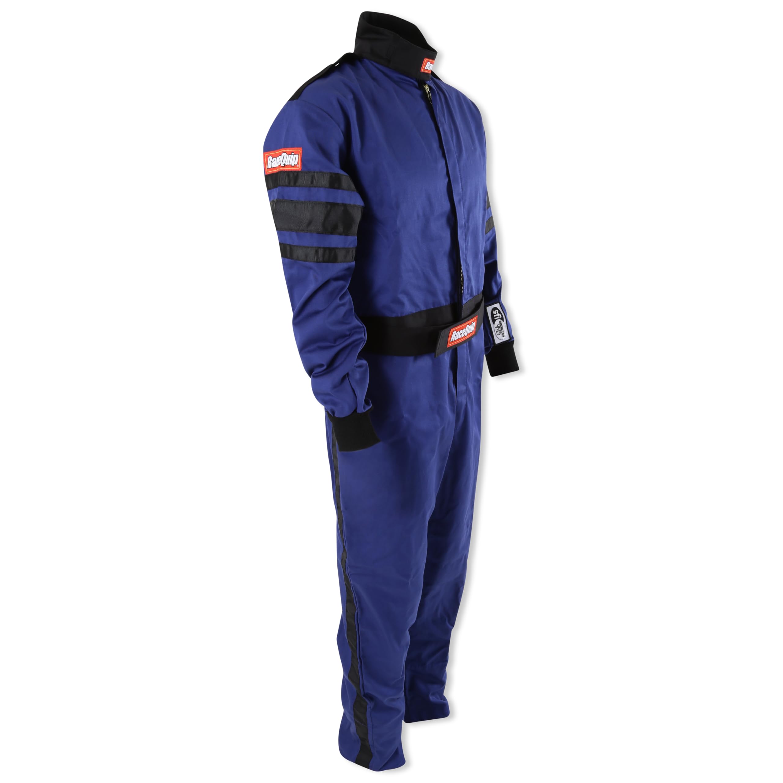RaceQuip SFI 3.2A/5 Certified Blue Fire Suit for Racing Drivers - One Piece Multi-Layer Flame Resistant Suit Size 2X-Large (120027) | Perfect for NASCAR, Drag Racing & Motorsports Safety Gear