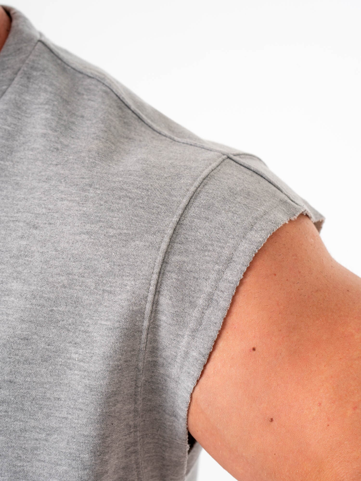 Cut Off Muscle Tank Top - Grey Marble for Men & Women | Gym Workout, Running, Yoga & Casual Wear