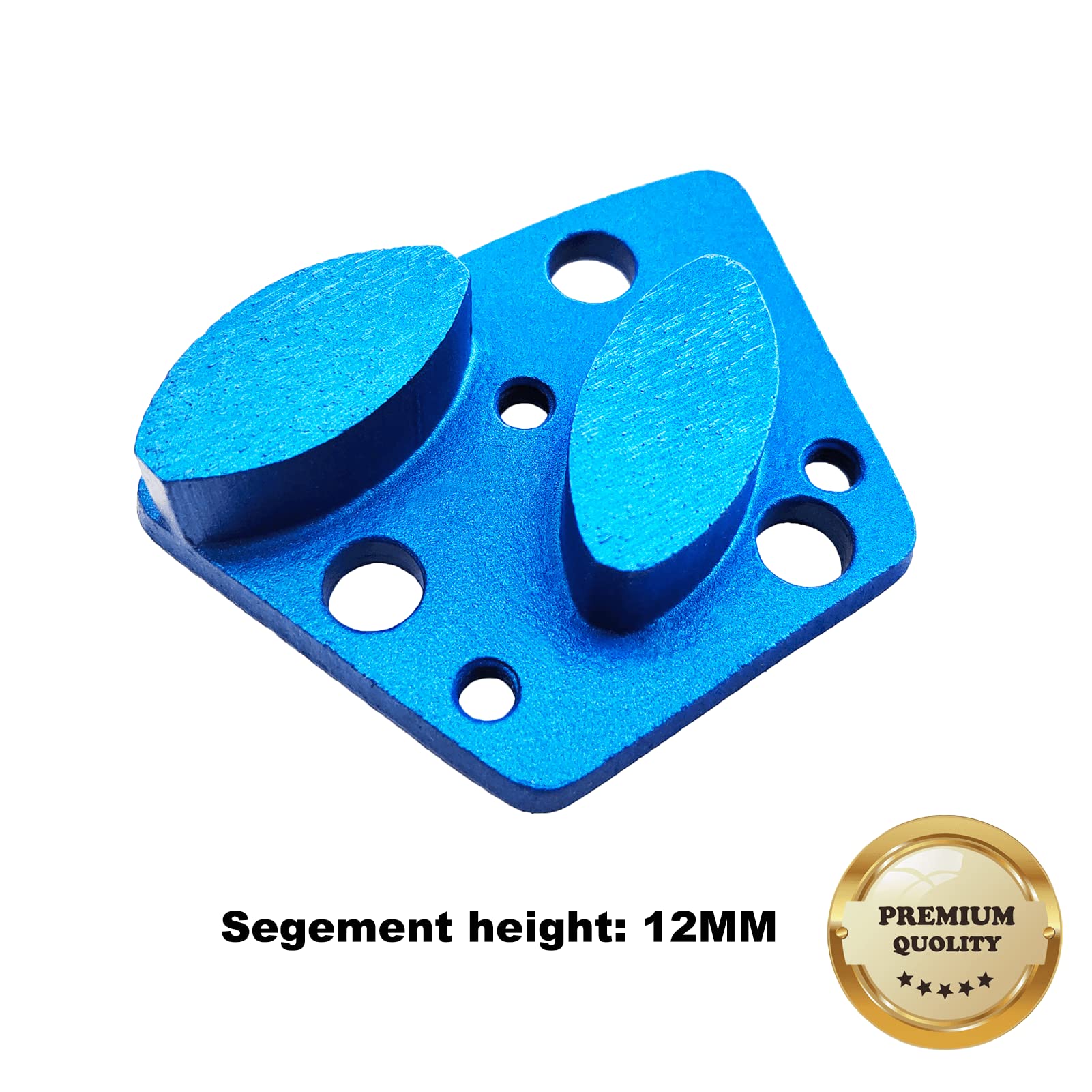 9 Pcs Professional Trapezoid Diamond Grinding Shoes - Extra Soft Bond for Extra Hard Floors (80 Grit, 2 Oval Segments, XS Bond) - Perfect for Concrete, Granite & Marble Floor Polishing & Restoration