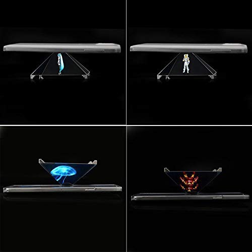 Arinda Portable 3D Hologram Pyramid Projector for Smartphones - 360° Holographic Display Stand for iPhone, Android - Perfect for Home Entertainment, Classroom Demonstrations & Product Presentations