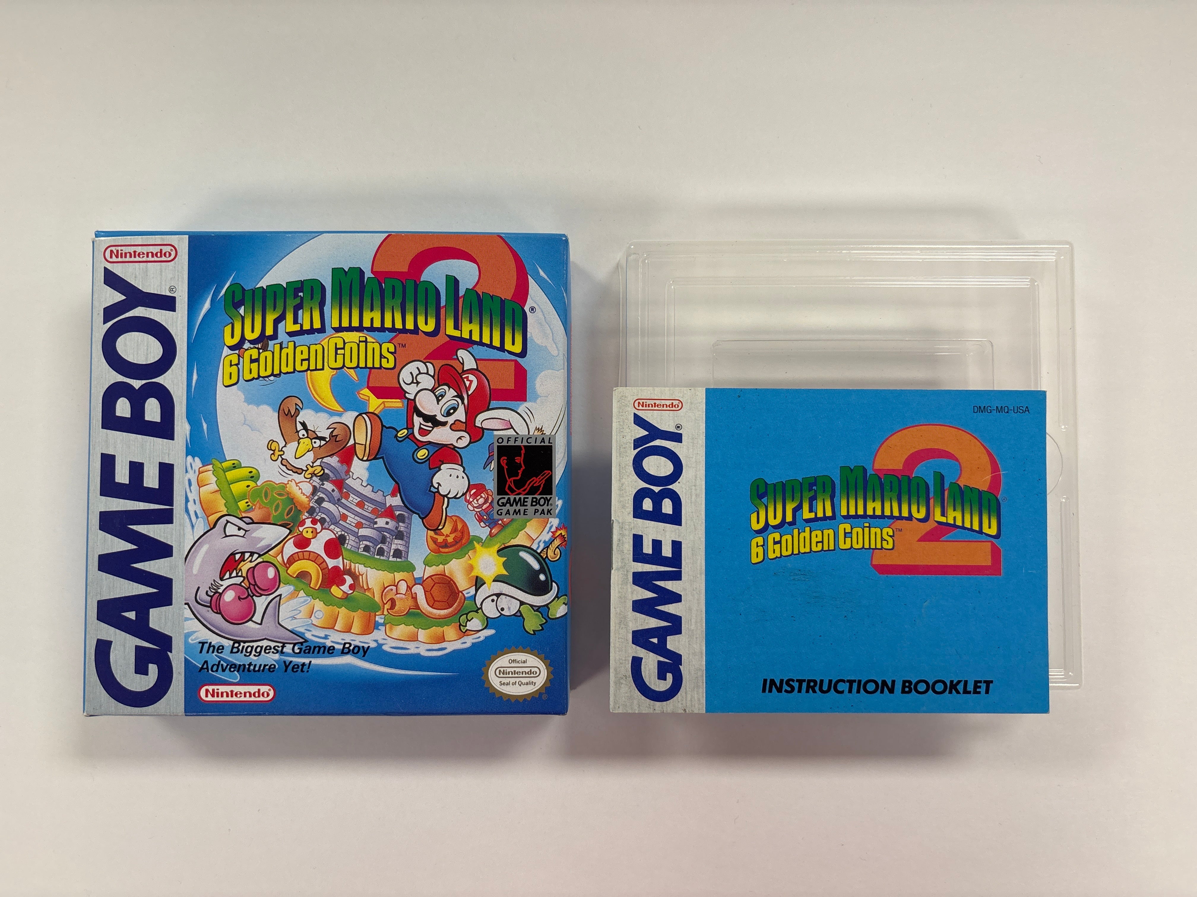 Super Mario Land 2: 6 Golden Coins - Original Game Boy Box & Manual Only (No Game Included) - Perfect for Collectors & Retro Gaming Display