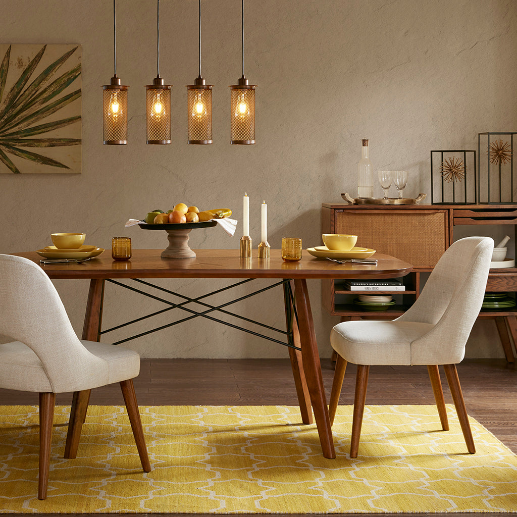 Modern Dining Chairs Set of 2 - Sturdy Wooden Side Chairs with Padded Seat - Perfect for Kitchen, Dining Room, Breakfast Nook & Small Spaces