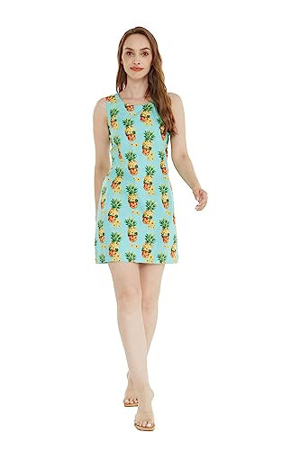 Pineapple Skull With Sunglasses in White