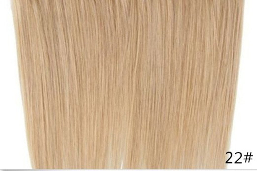 Remeehi 28cm Width Easy Wear One Piece Invisible Wire Micro Hair Extensions - 100% Remy Human Hair - 120g 26 Inches #22 Dark Ash Blonde - Perfect for Daily Wear, Parties & Special Occasions