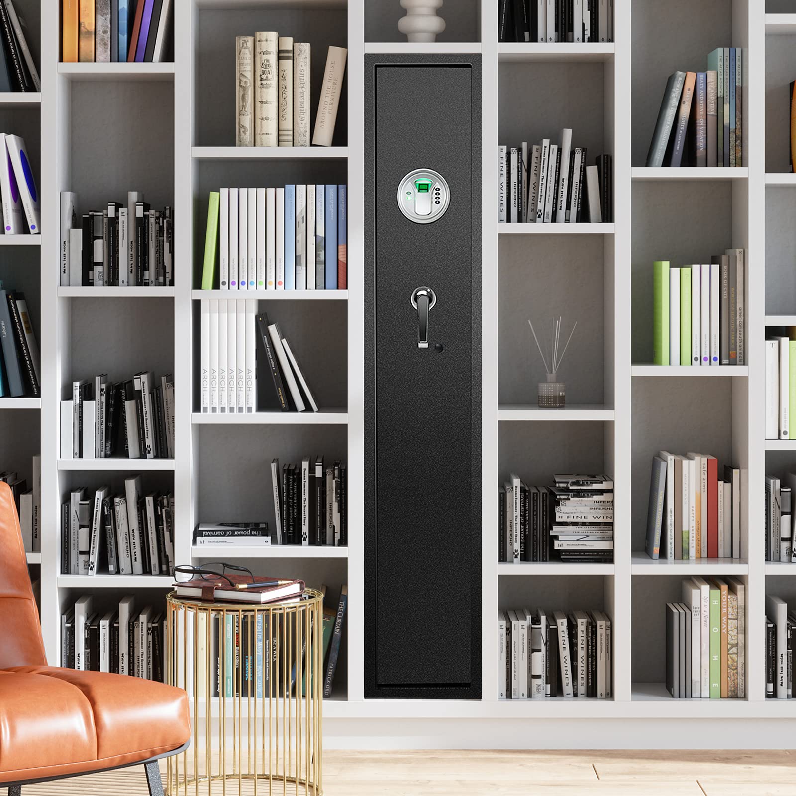 SAFSTAR Electronic Gun Safe - Digital Keypad & Key Entry, 3 Access Ways, Alarm System - Secure Rifle & Pistol Storage for Home, Office, or Vehicle Use