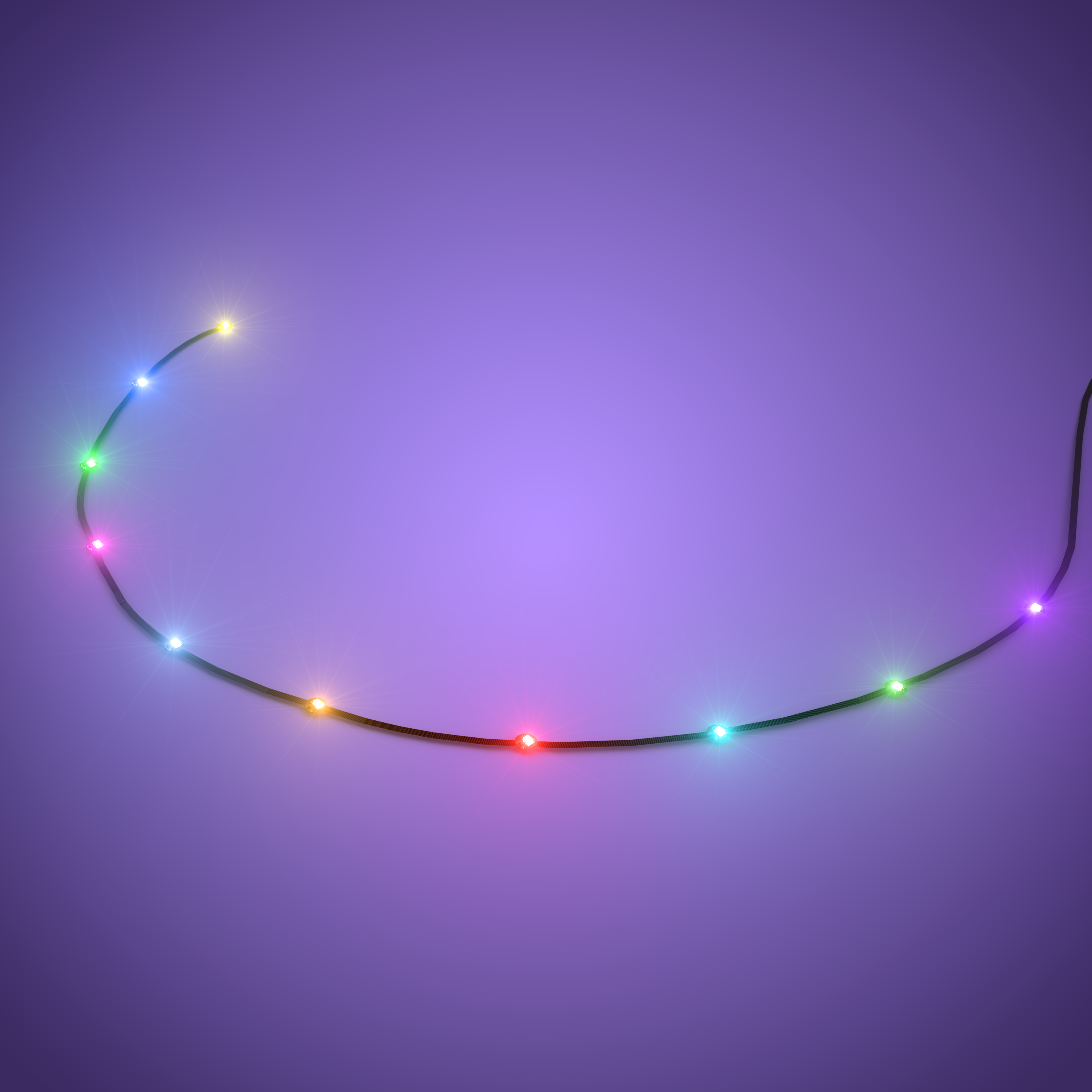 Astro Light String 10 LED Fairy Lights - Black with Multi-Color Changing Effects, 30cm Length (2 Pack) - Perfect for Bedroom Decor, Party Lighting & Outdoor Garden Decoration