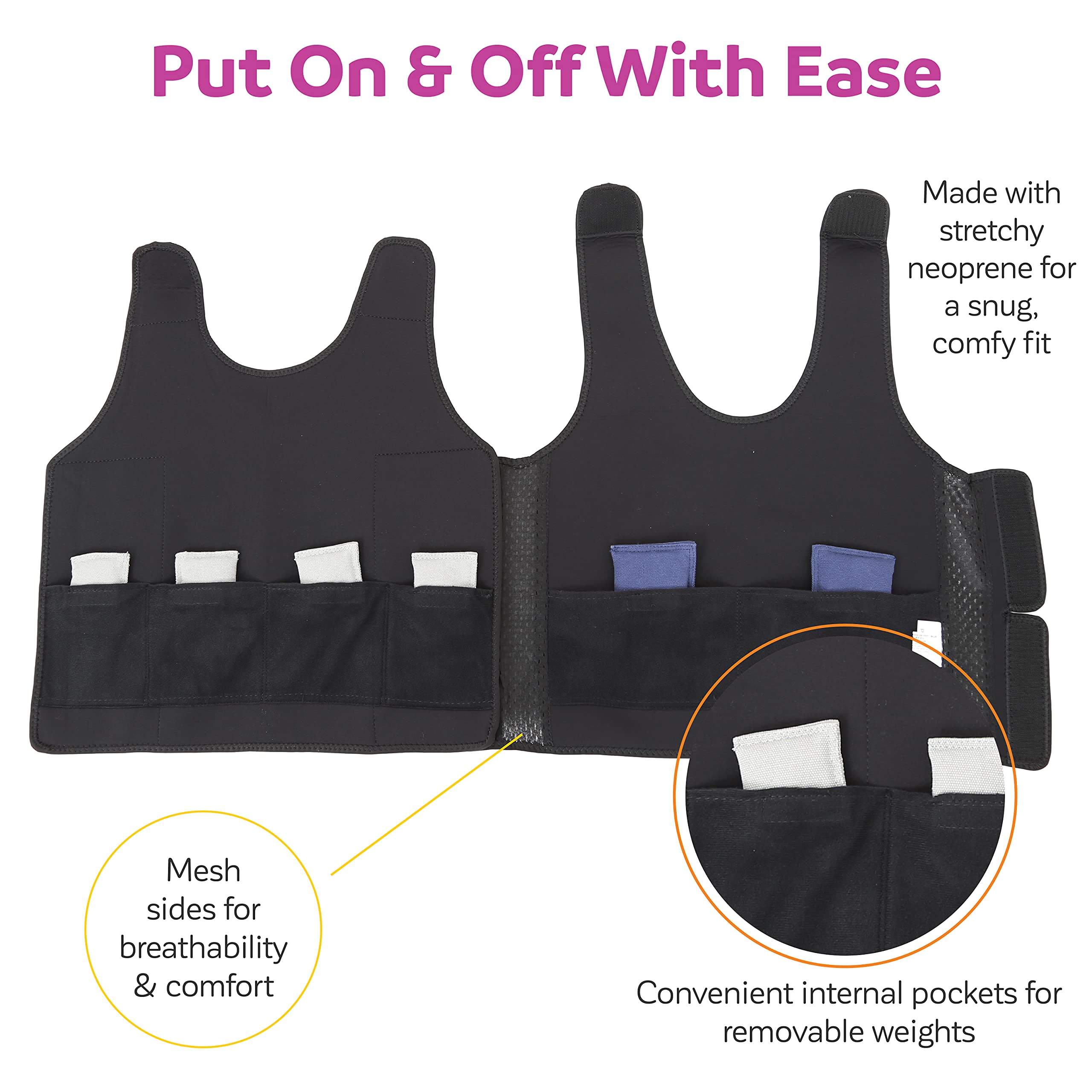 Weighted Compression Vest for Toddlers with Sensory Needs - Calming Sensory Vest for Kids - Peace Sign Design - X-Small Size - Ideal for Autism, ADHD & Anxiety Relief - Perfect for Home, School & Therapy Use