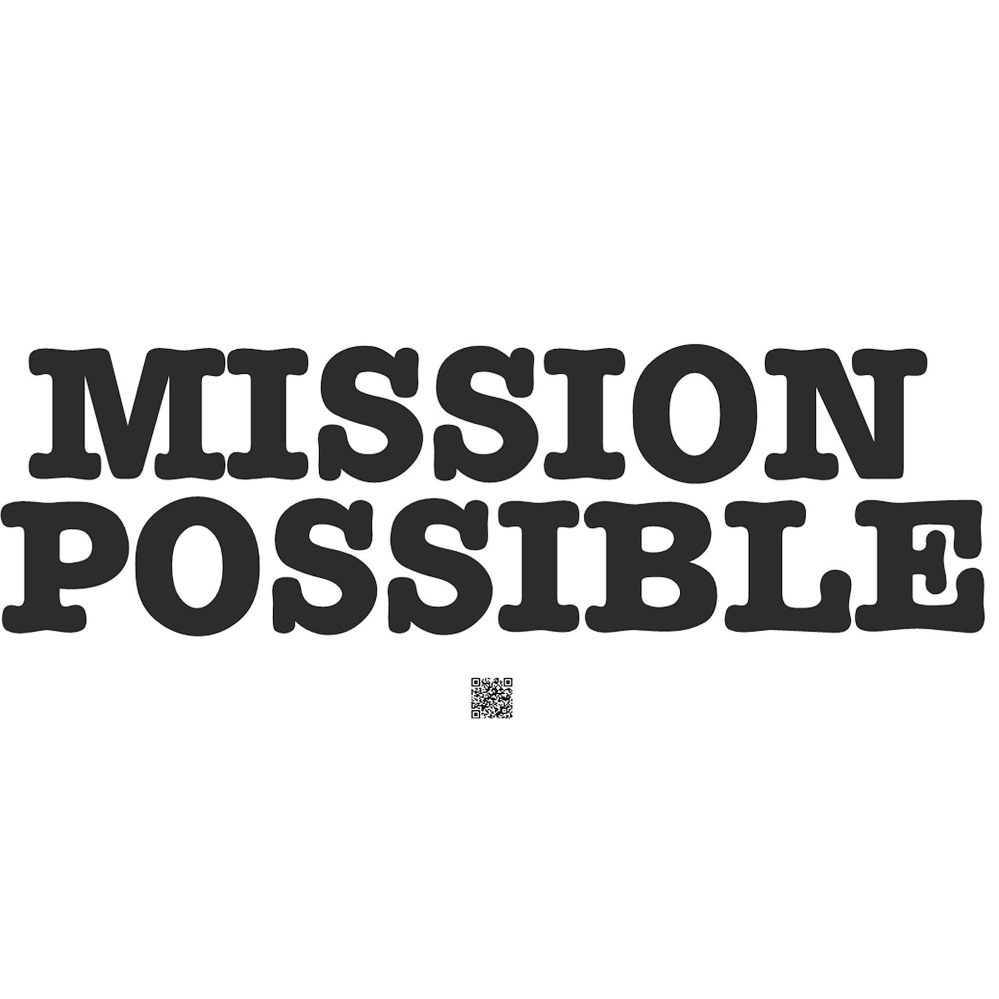 Mission Possible Oval Car Bumper Sticker - Durable Vinyl Decal for Cars & Laptops