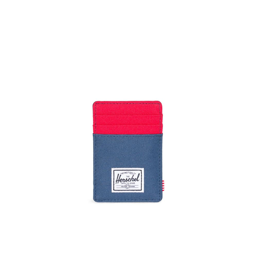 Herschel Raven Wallet for Men & Women - Slim RFID Blocking Bifold Wallet in Navy/Red - Perfect for Travel, Daily Use & Gift Giving