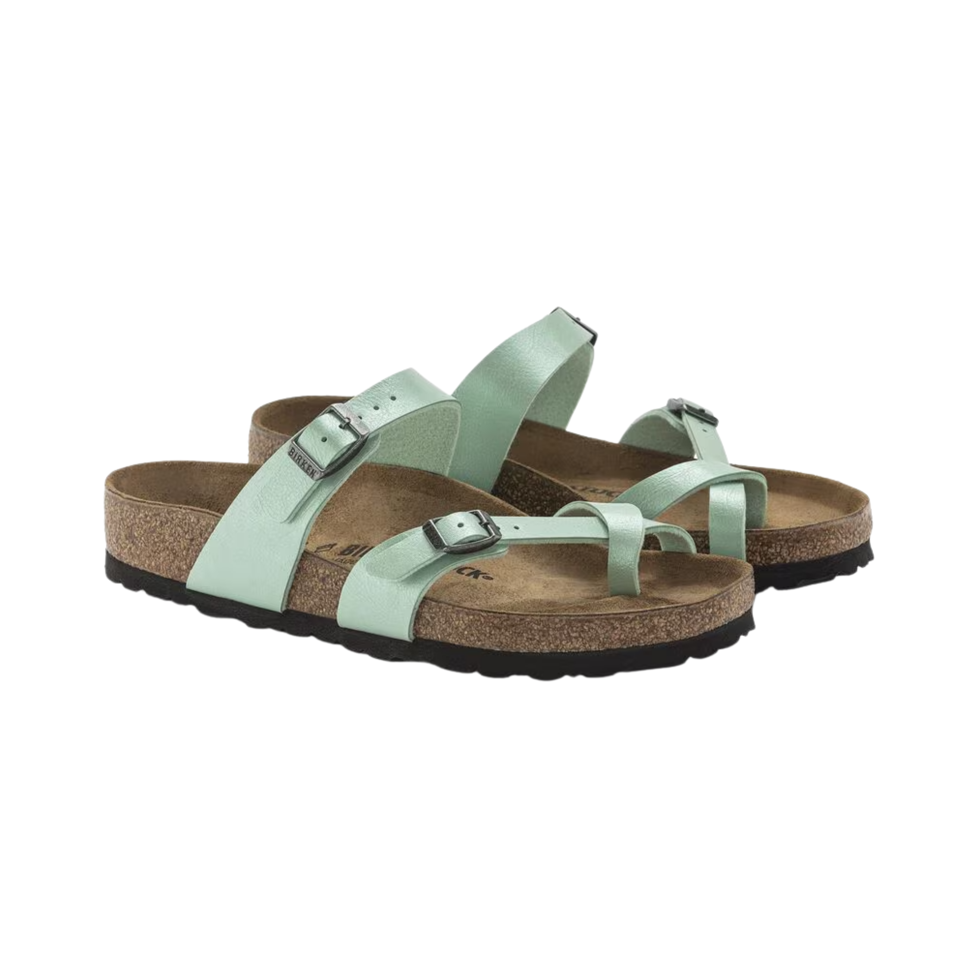 Women's Mayari Birko-Flor Sandals - Comfortable & Stylish Matcha Green Leather Straps - Perfect for Casual Outings, Beach Walks & Summer Fashion