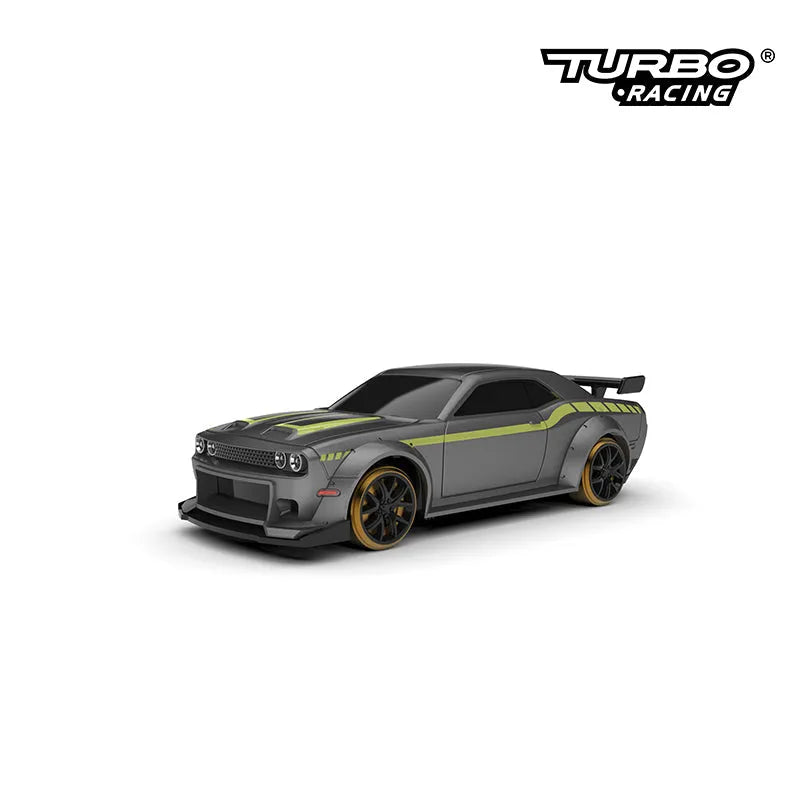 Turbo Racing C65 1/76 Scale Mini RC Drift Car with Gyroscope - 2.4GHz Remote Control Ready-to-Run (RTR) - Perfect for Indoor Racing, Drifting Practice & Collectible Model Cars
