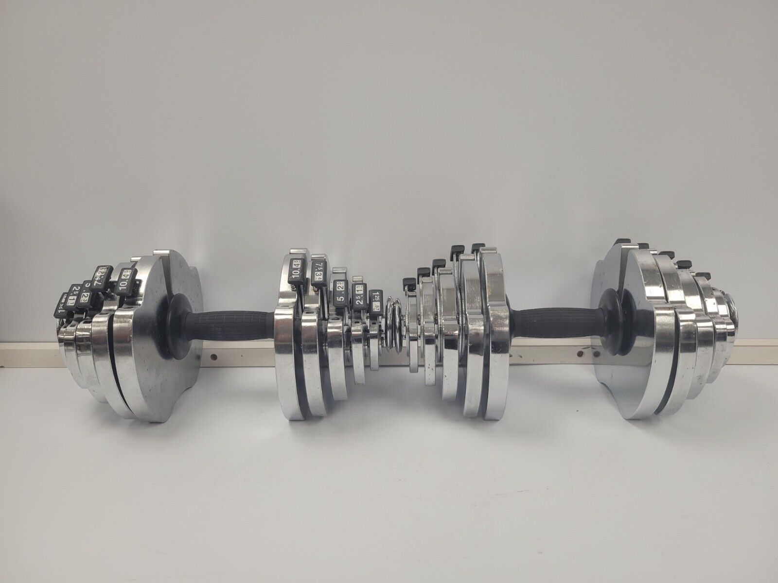 Iron Man Lever Lock Adjustable Dumbbells 55lbs Each - Home Gym Equipment for Strength Training & Weight Lifting